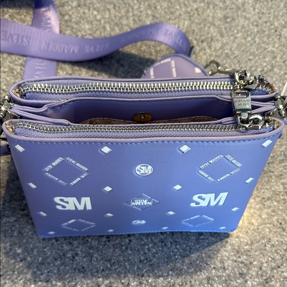 Steve Madden Lavender Crossbody Bag with Pouch - Picture 5 of 10